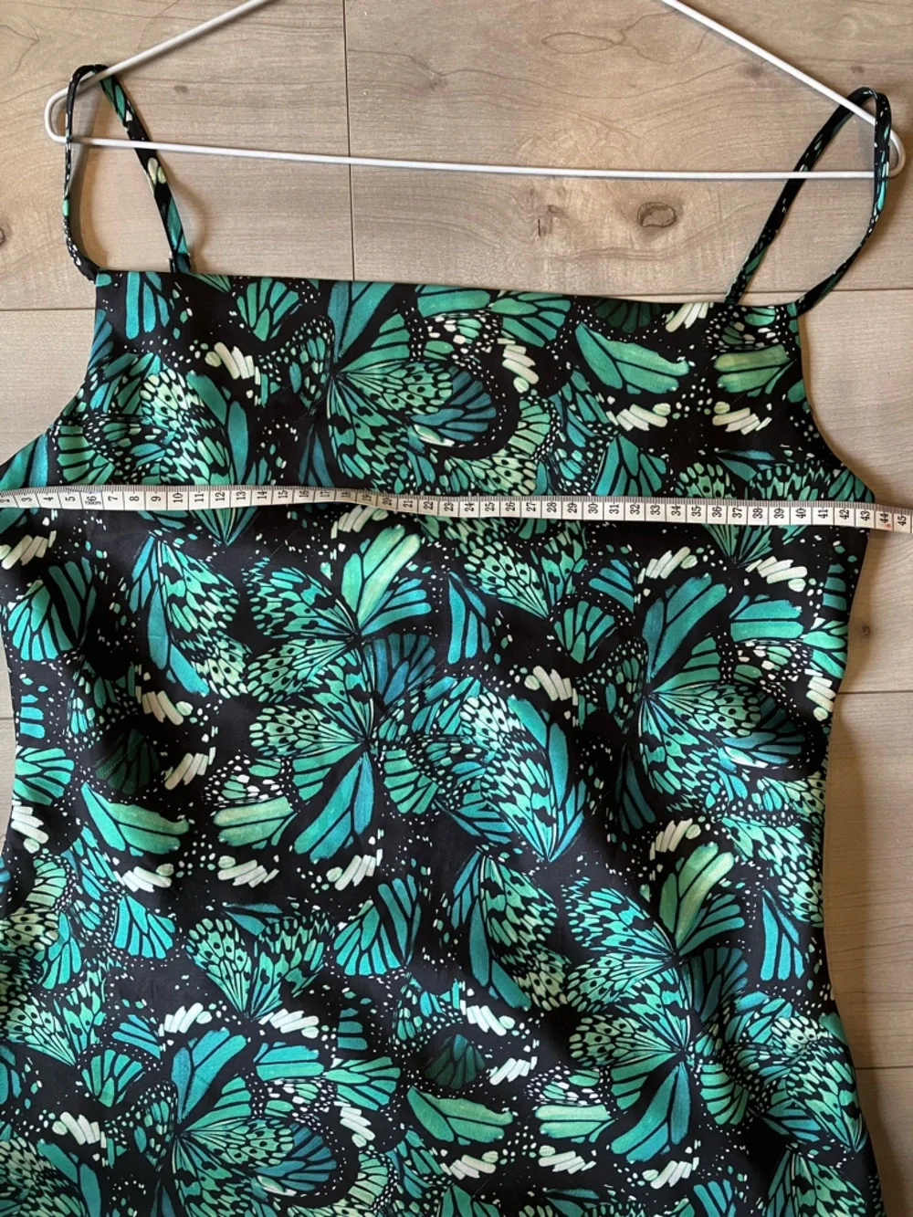Simons Teal and Black Butterfly-Print Mini Dress in size medium - Picture 8 of 13